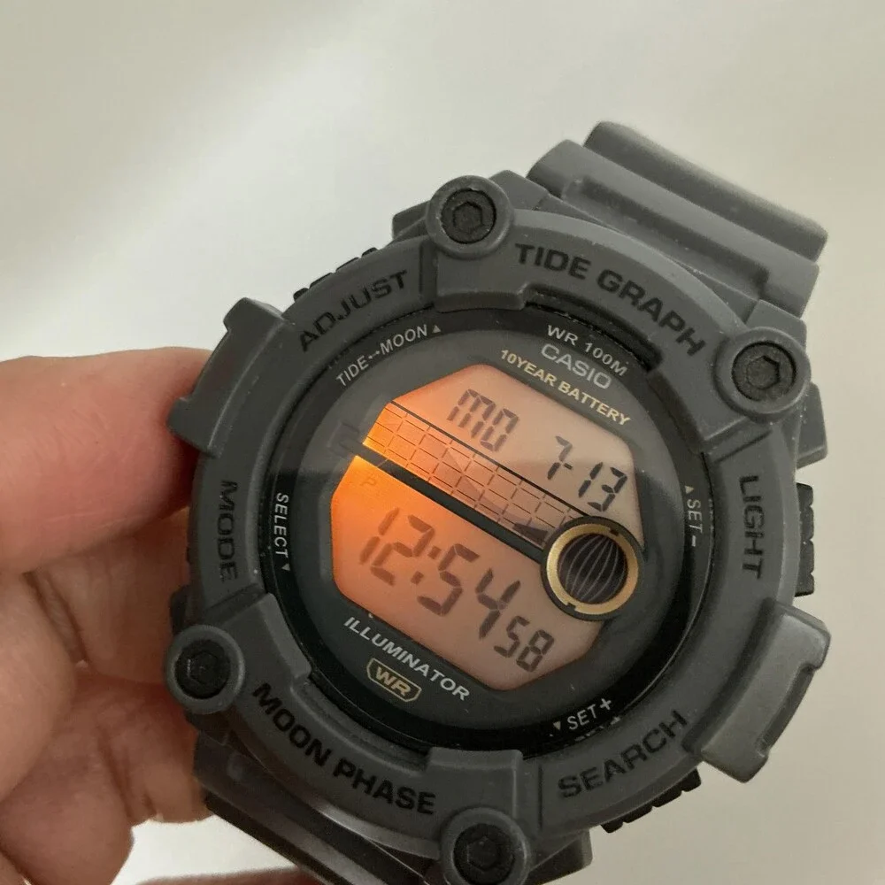 Casio WS-1300H Mens Watch 51mm Digital WR 100M Tide Moon Phase Day Date